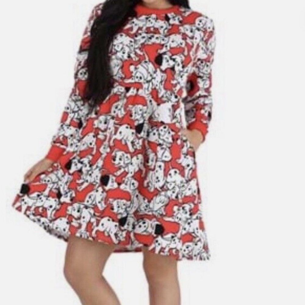 Cakeworthy 101 Dalmatians Print Mini Dress